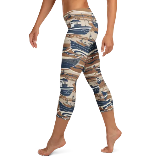 Harbor Blue on a Capri Leggings