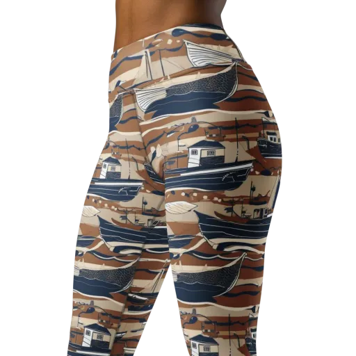 Harbor Blue on a Yoga Leggings