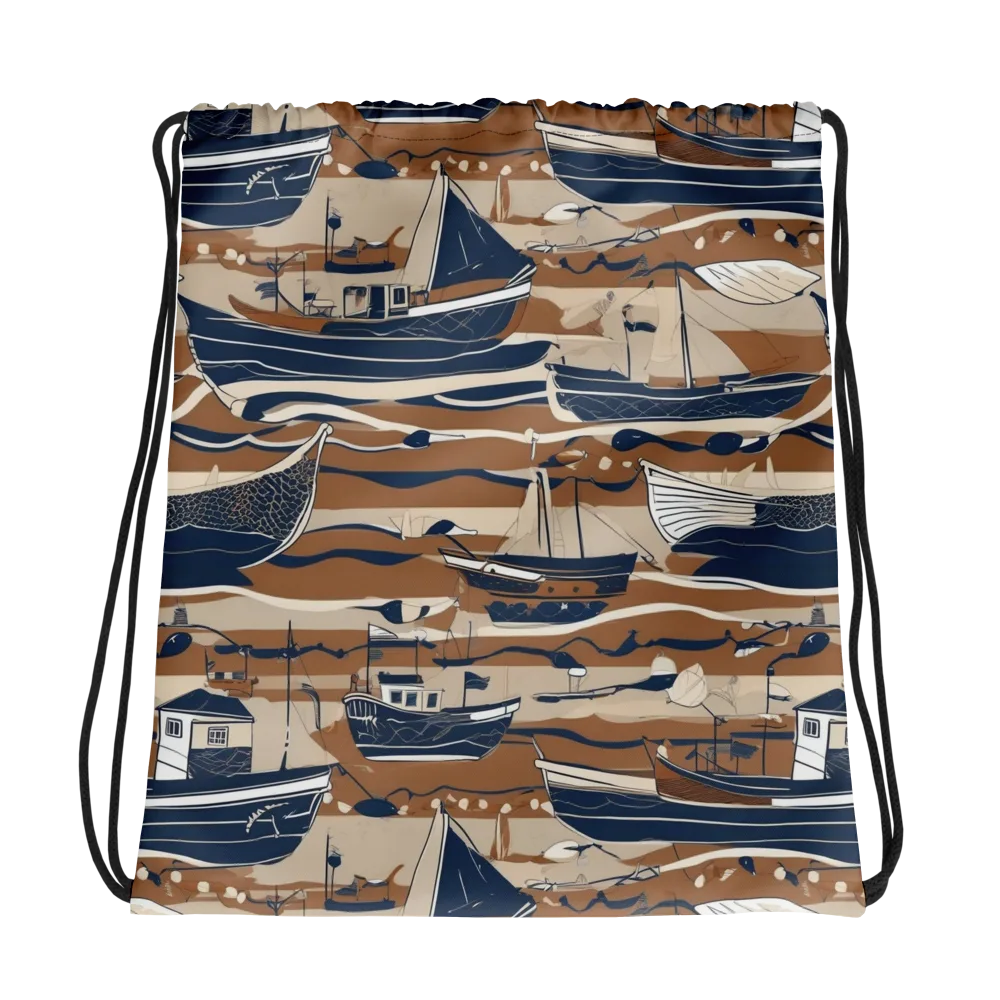 Harbor Blue on Drawstring Bag — Photo