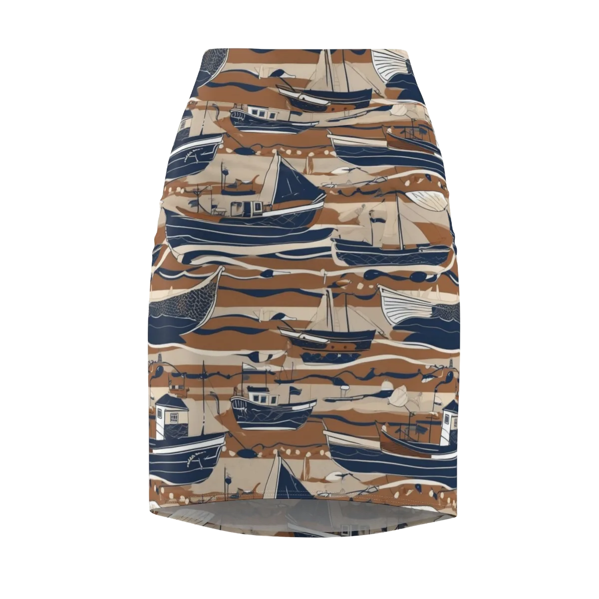 Harbor Blue on Pencil Skirt — Front