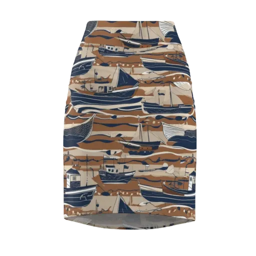 Harbor Blue on a Pencil Skirt