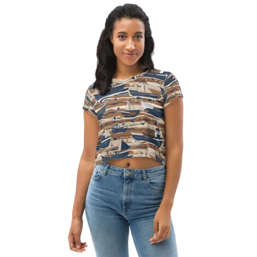 Harbor Blue on a Crop Tee