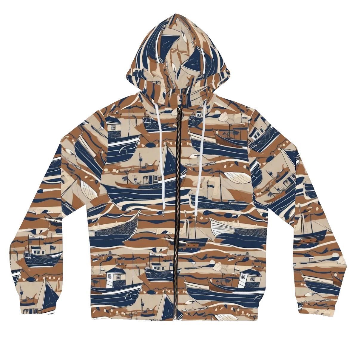Harbor Blue on Women's Full-Zip Hoodie — Front