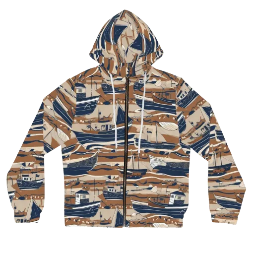 Harbor Blue on a Women's Full-Zip Hoodie