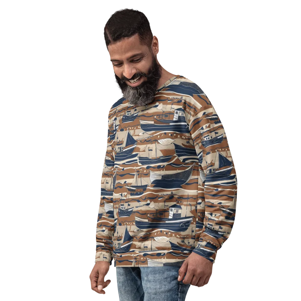 Harbor Blue on Sweatshirt — Left Front