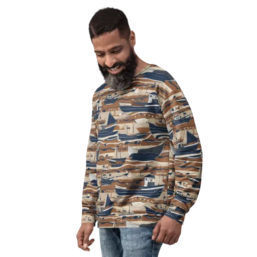 Harbor Blue on a Sweatshirt