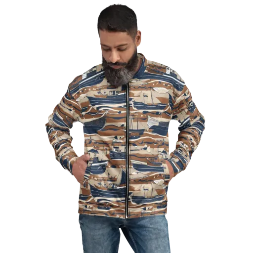Harbor Blue on a Bomber Jacket