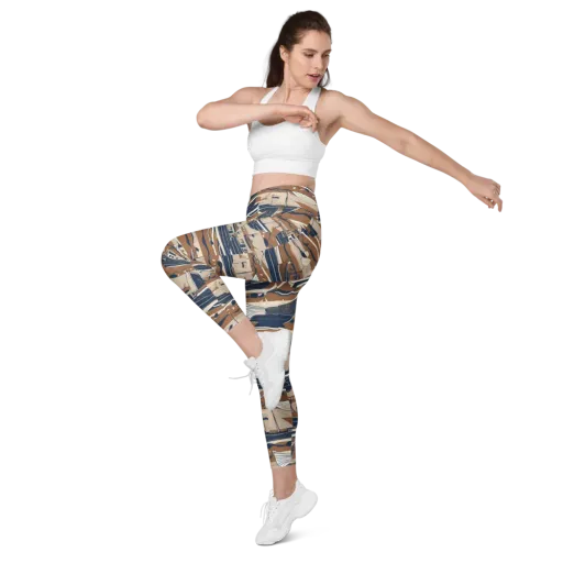 Harbor Blue on a Leggings with Pockets