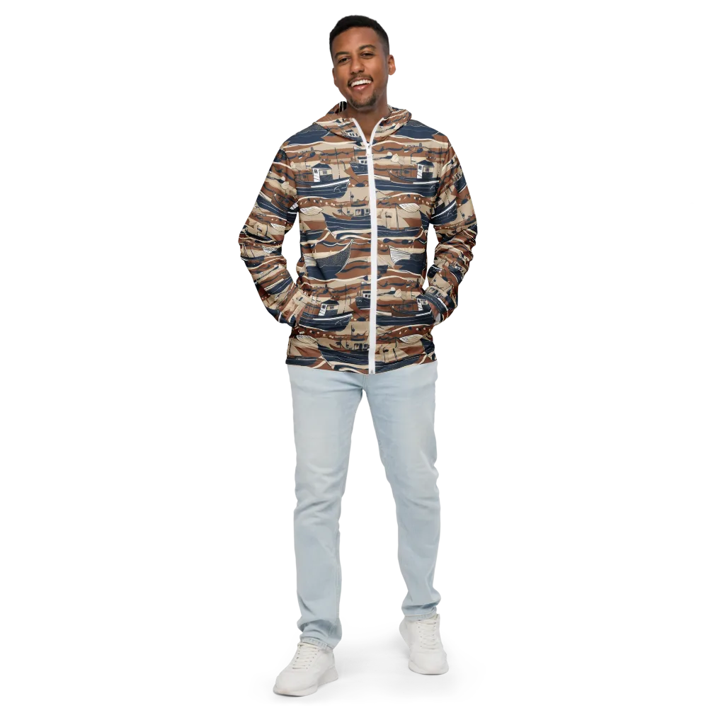 Harbor Blue on Men's Windbreaker — Front