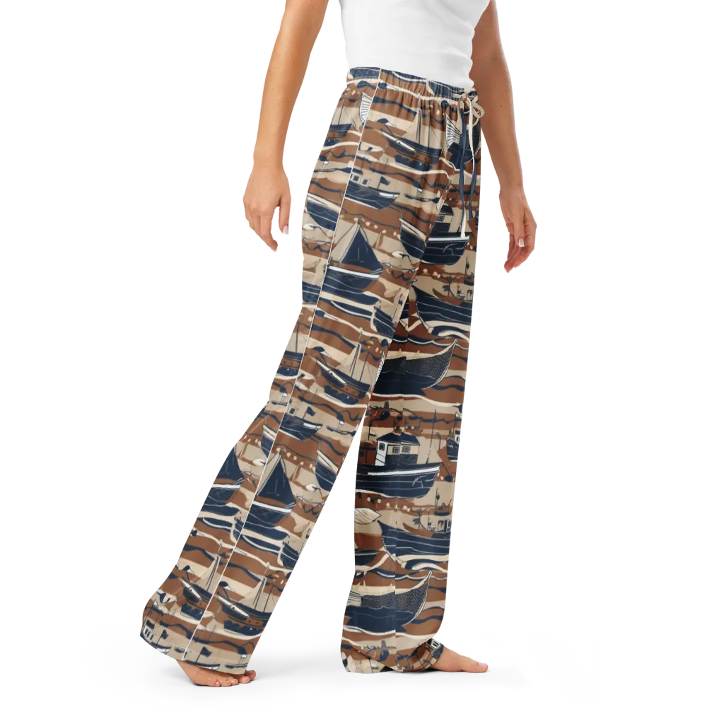 Harbor Blue on Women's Pajama Pants — Right Front