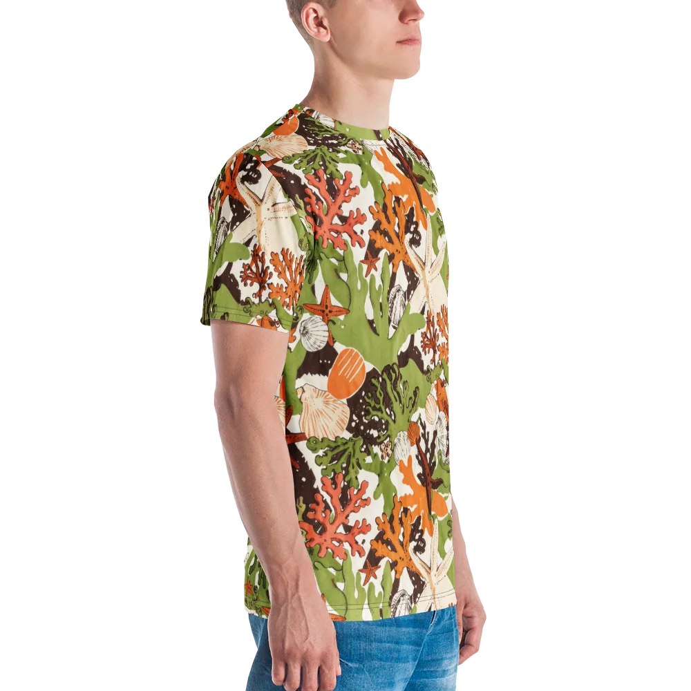 Tidepool Garden on Men's Crew Neck T-Shirt — Right