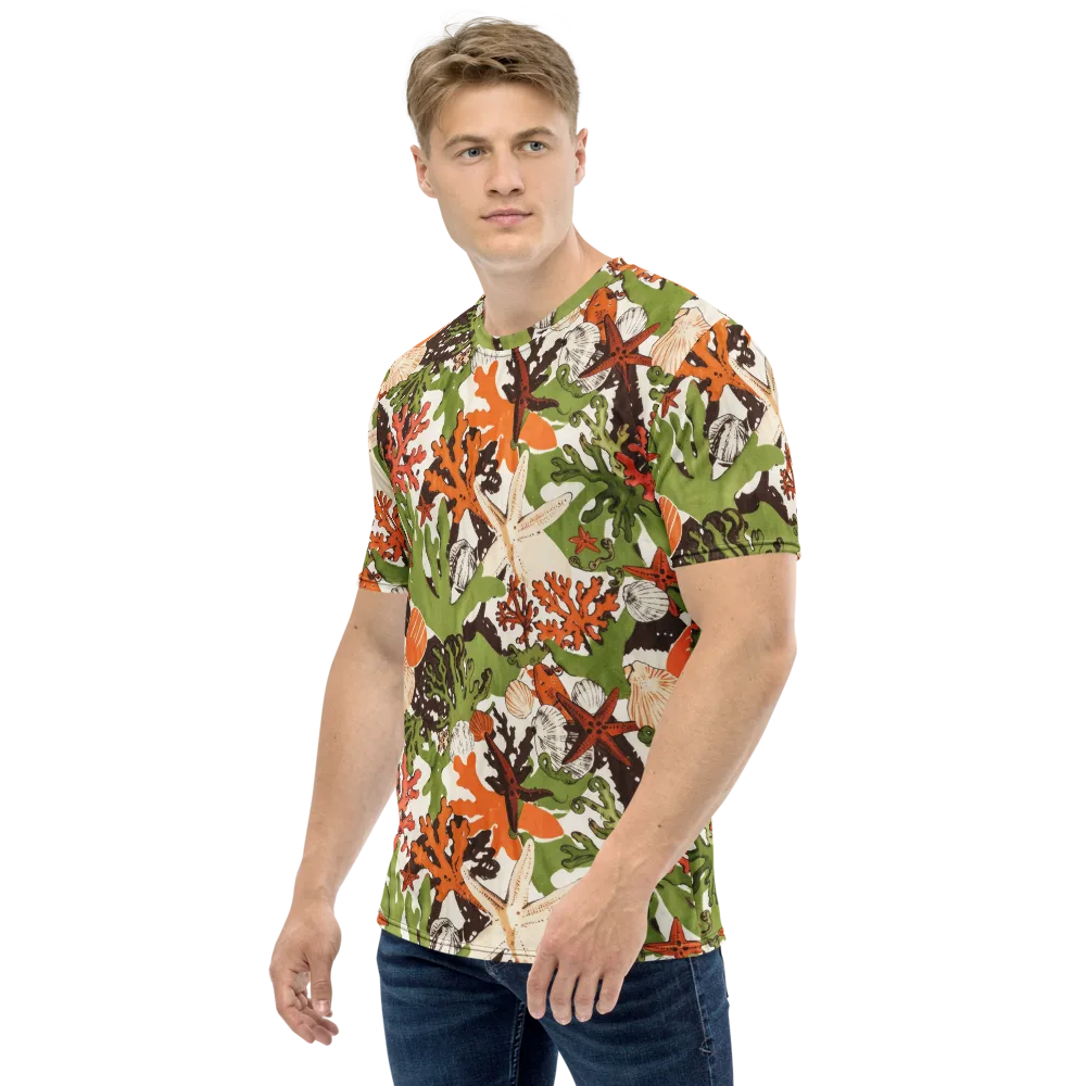 Tidepool Garden on Men's Crew Neck T-Shirt — Left