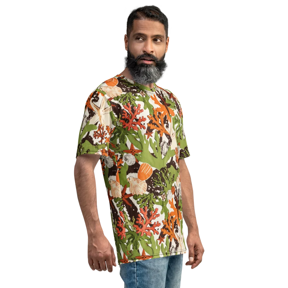 Tidepool Garden on Men's Crew Neck T-Shirt — Right