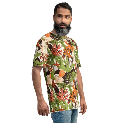 Tidepool Garden on a Men's Crew Neck T-Shirt