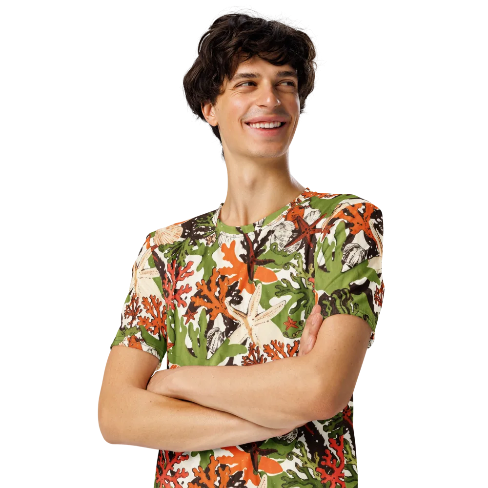 Tidepool Garden on Men's Crew Neck T-Shirt — Left Front
