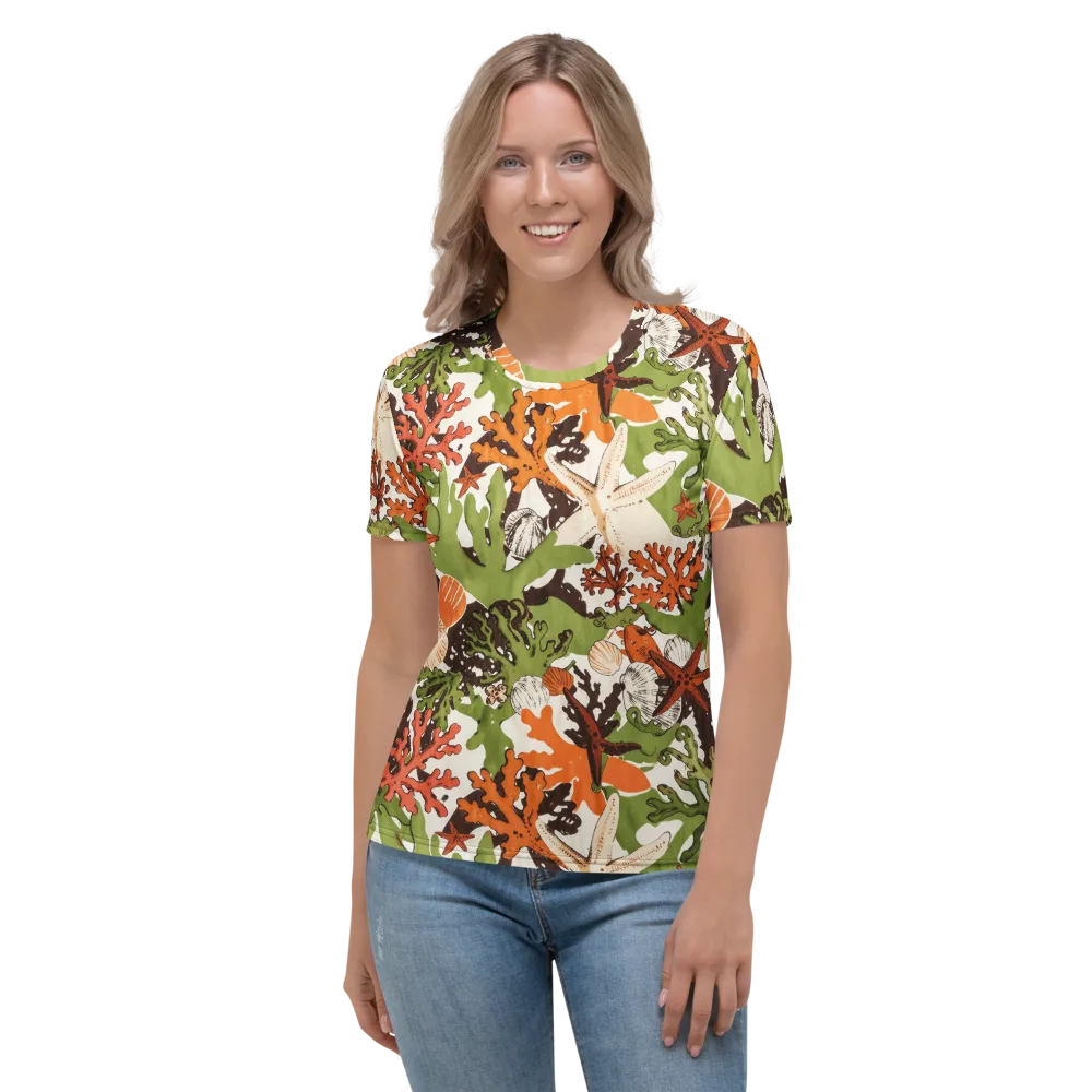 Tidepool Garden on Women's Crew Neck T-Shirt — Front