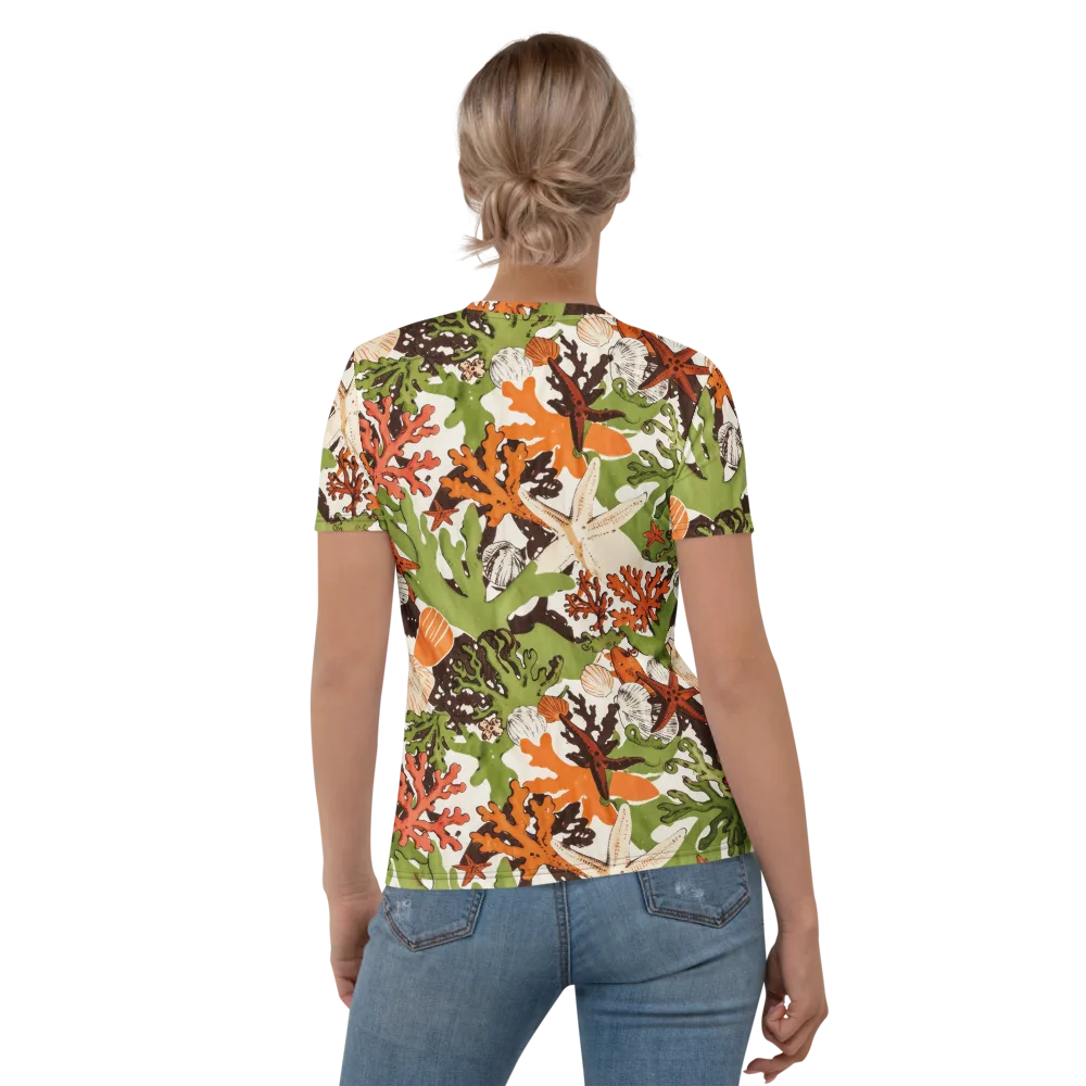 Tidepool Garden on Women's Crew Neck T-Shirt — Back