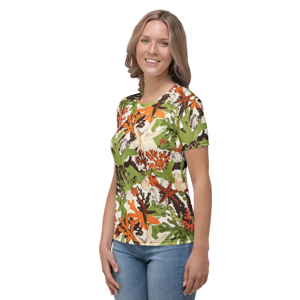 Tidepool Garden on Women's Crew Neck T-Shirt — Left