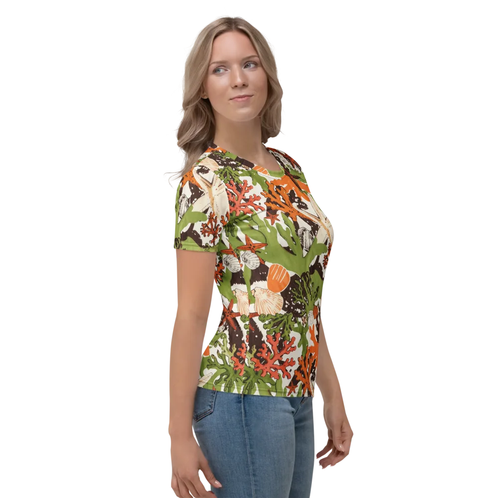 Tidepool Garden on Women's Crew Neck T-Shirt — Right