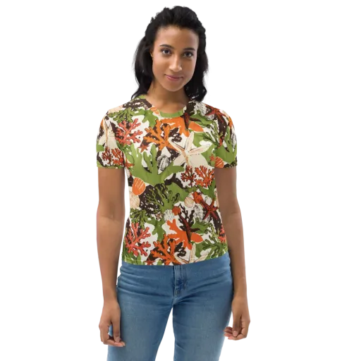 Tidepool Garden on a Women's Crew Neck T-Shirt