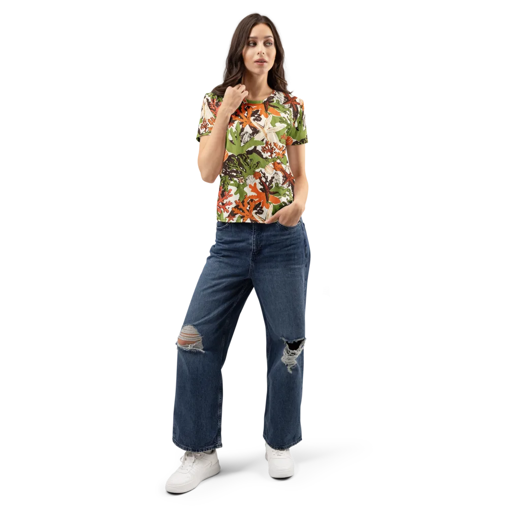 Tidepool Garden on Women's Crew Neck T-Shirt — Front