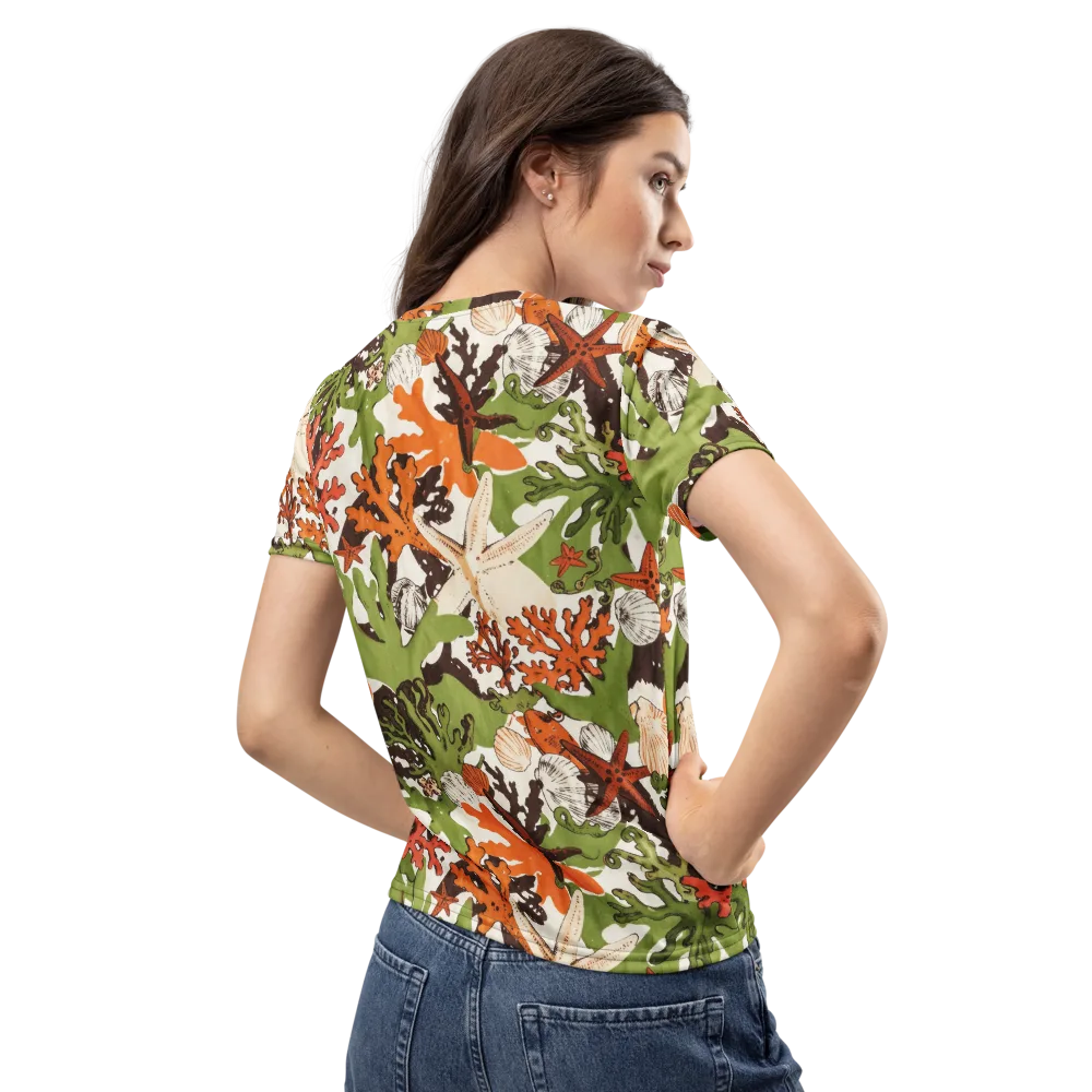 Tidepool Garden on Women's Crew Neck T-Shirt — Back
