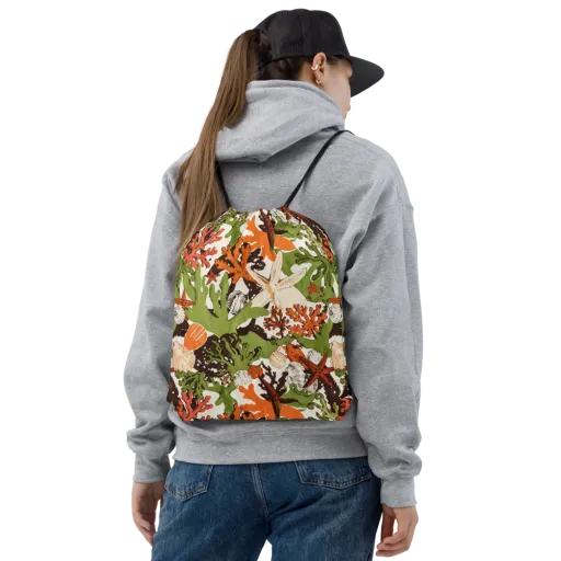 Tidepool Garden on a Drawstring Bag