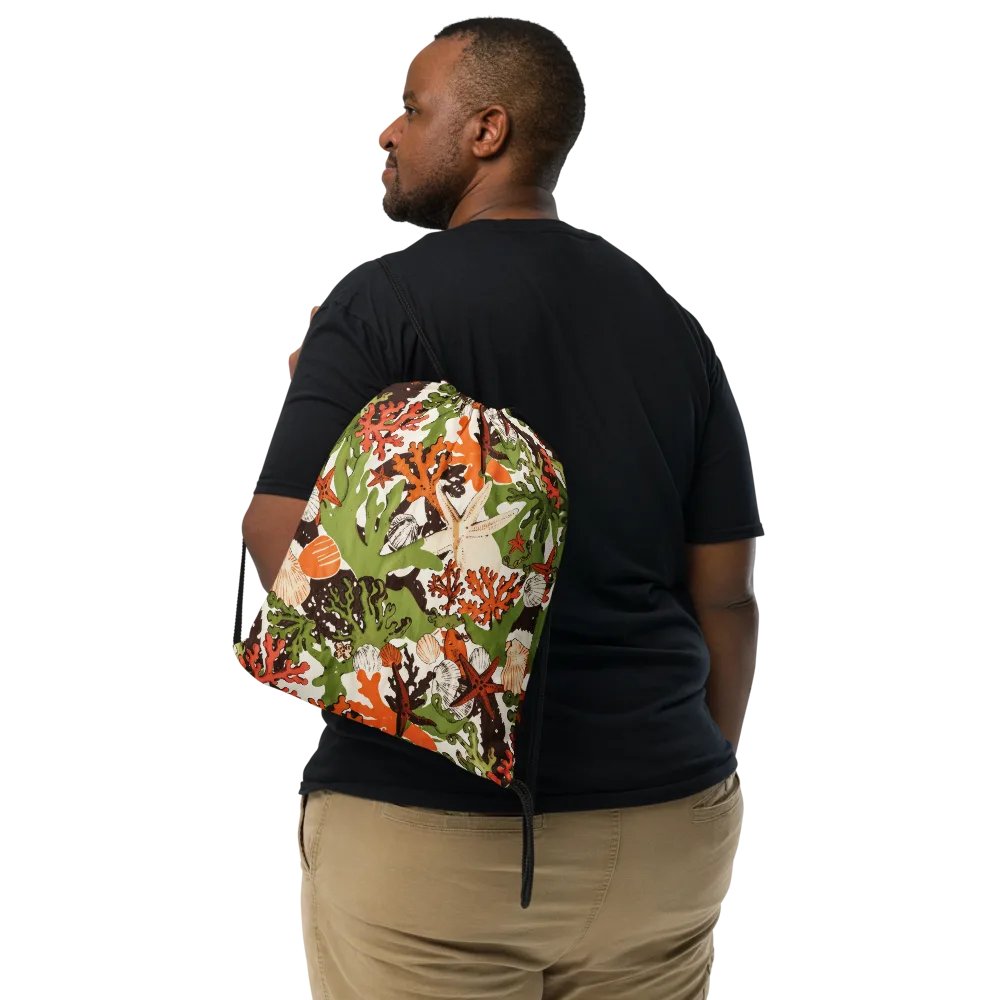 Tidepool Garden on Drawstring Bag — Front