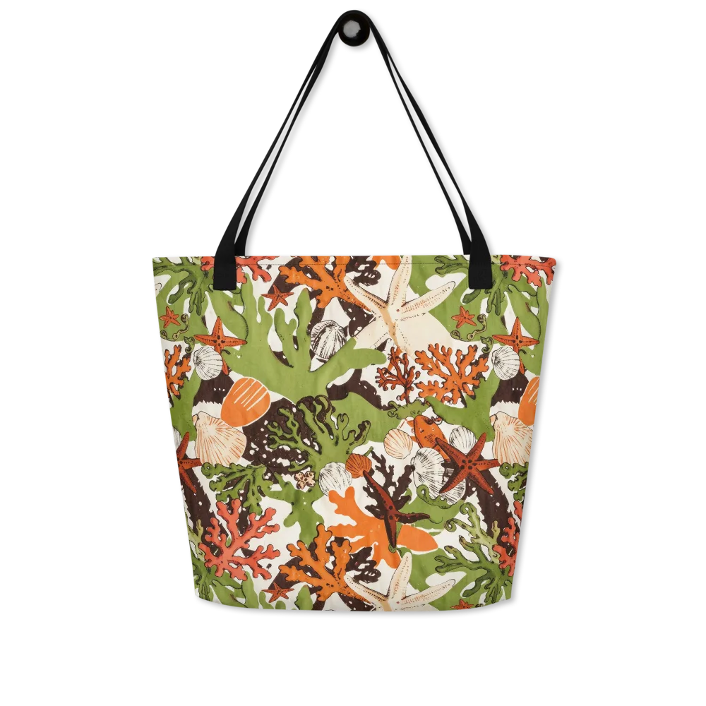 Tidepool Garden on Large Tote Bag W/ Pocket — Front