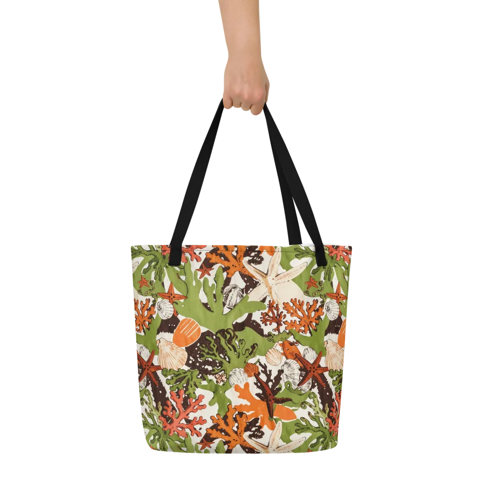 Tidepool Garden on Large Tote Bag W/ Pocket — Front