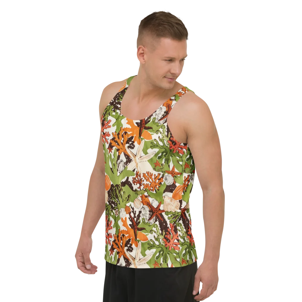 Tidepool Garden on Men's Tank Top — Left Front