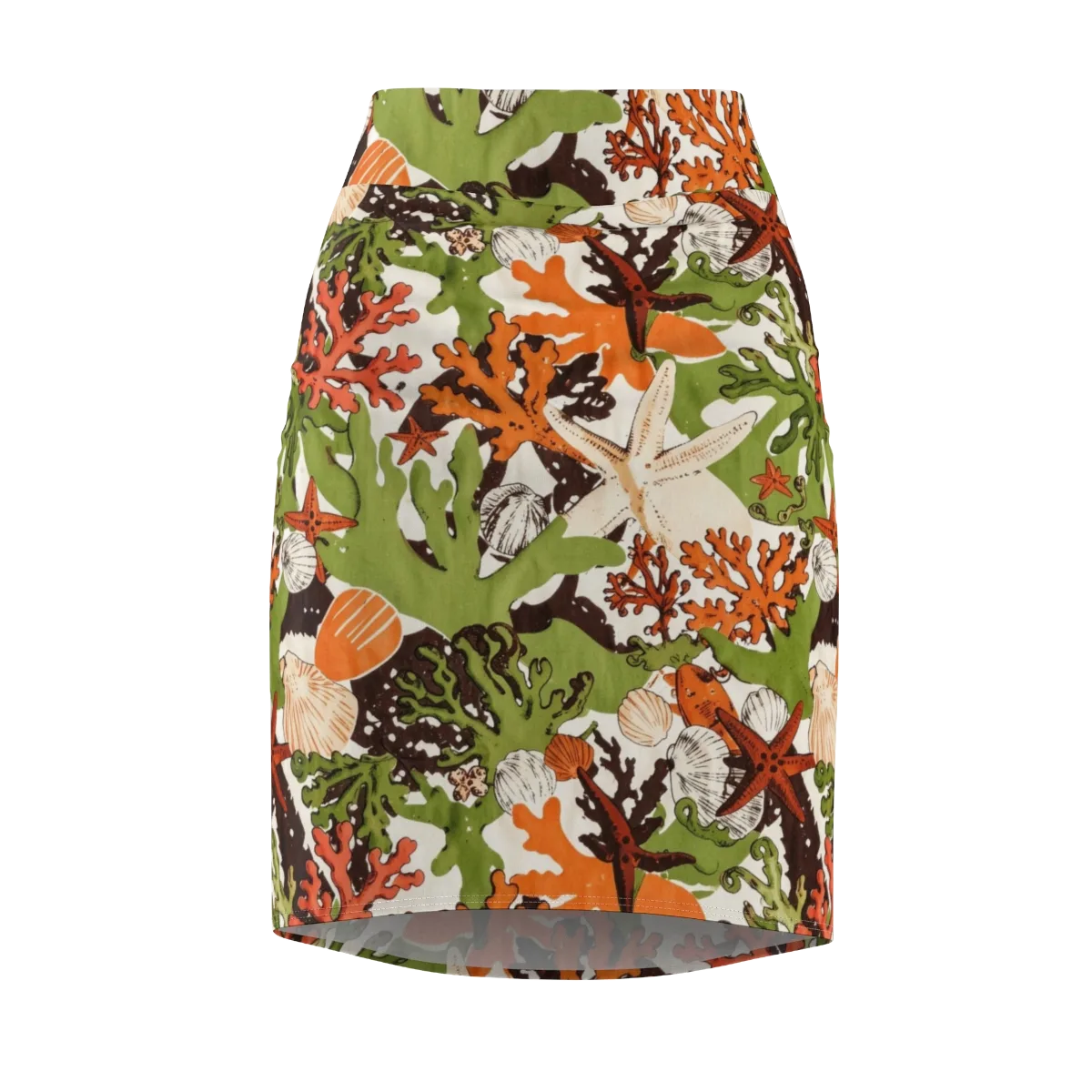 Tidepool Garden on Pencil Skirt — Front