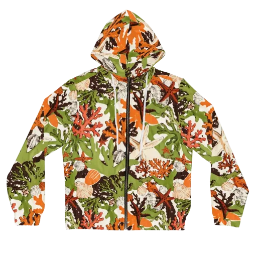 Tidepool Garden on a Women's Full-Zip Hoodie
