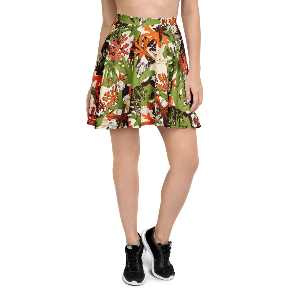 Tidepool Garden on Skater Skirt — Front