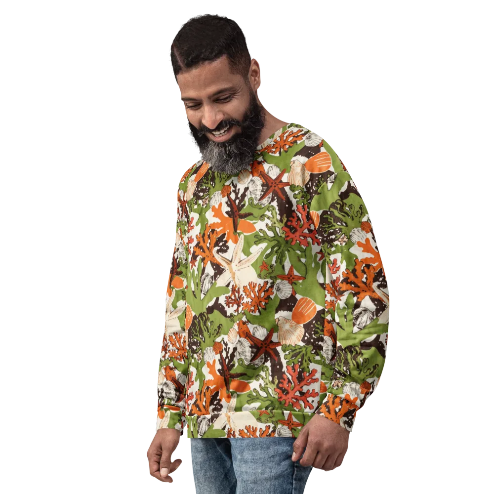 Tidepool Garden on Sweatshirt — Left Front