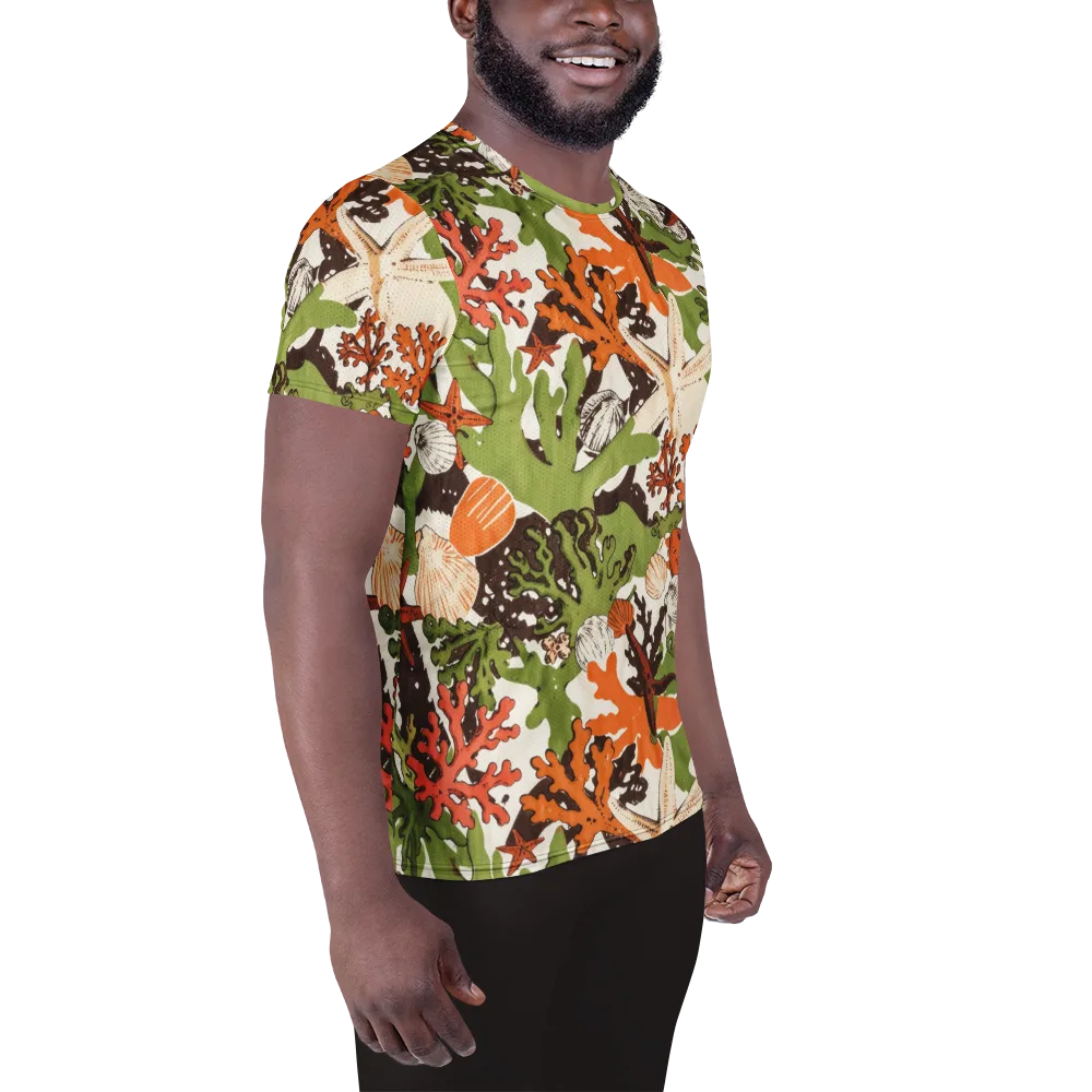 Tidepool Garden on Men's Athletic T-Shirt — Right