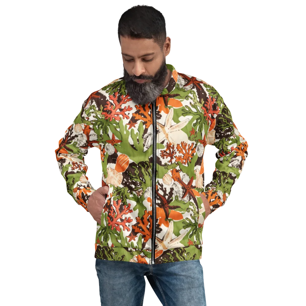 Tidepool Garden on Bomber Jacket — Front