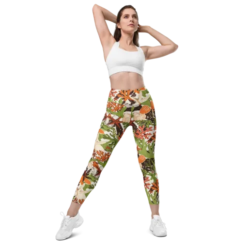 Tidepool Garden on a Leggings with Pockets