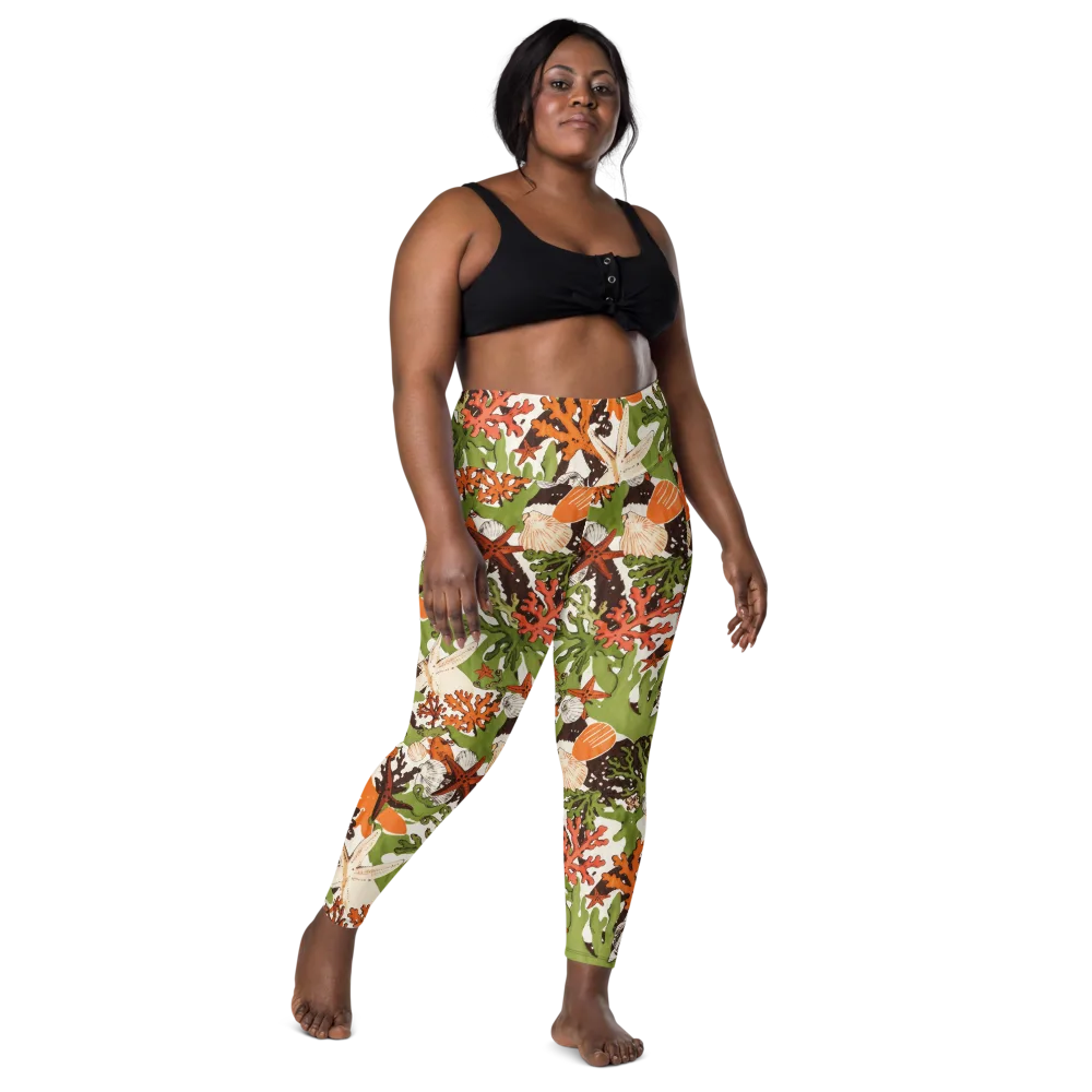 Tidepool Garden on Leggings with Pockets — Front