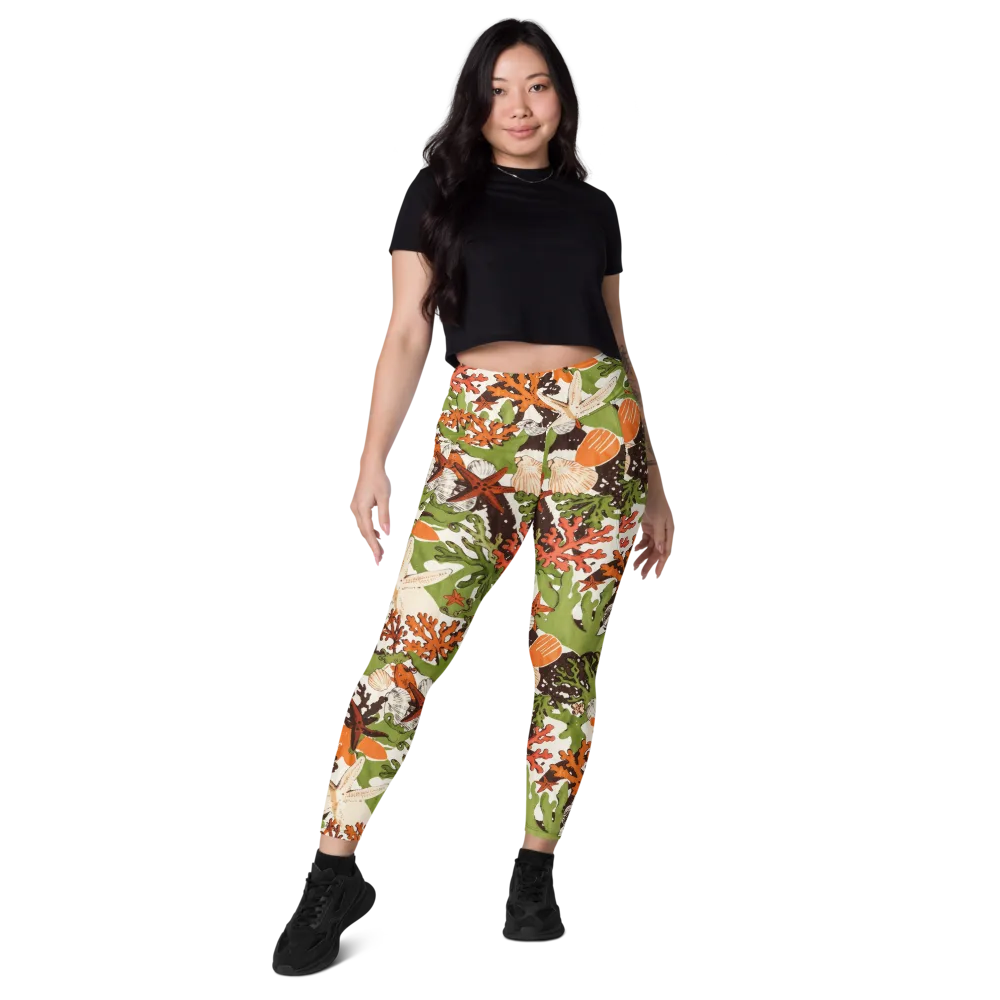 Tidepool Garden on Leggings with Pockets — Front