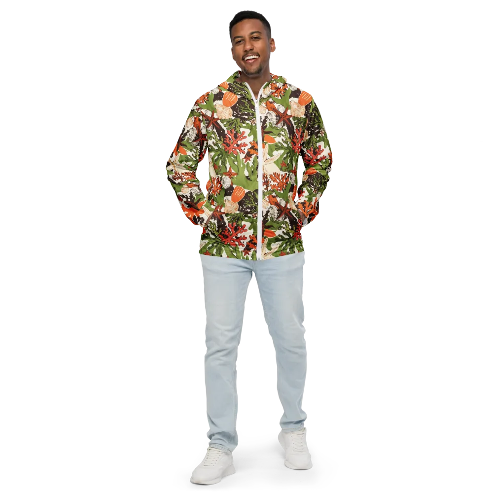 Tidepool Garden on Men's Windbreaker — Front