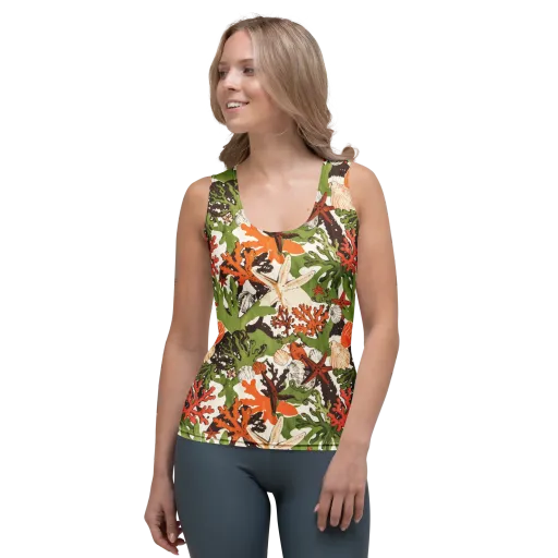 Tidepool Garden on a Women's Tank Top