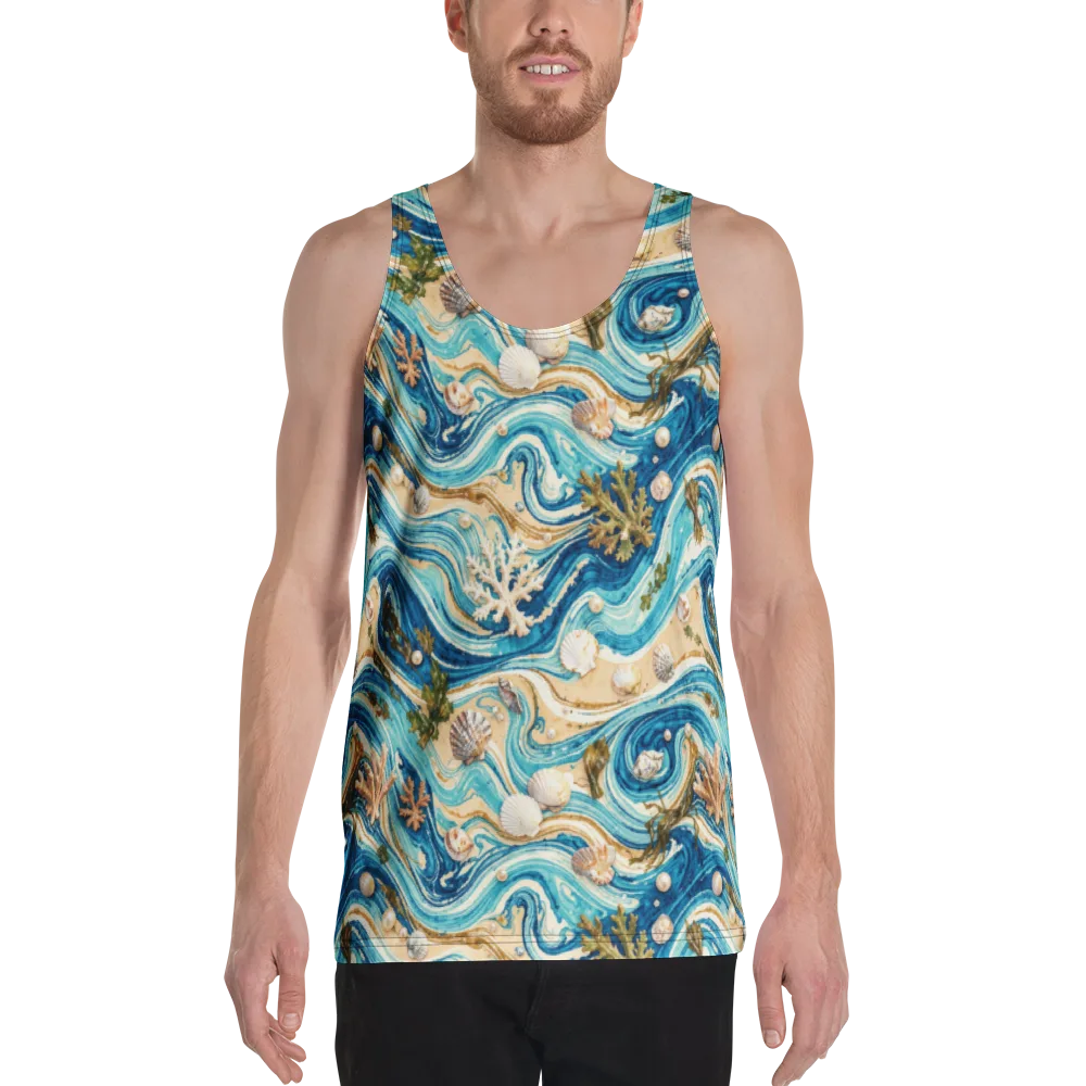 Azure Shoreline on Men's Tank Top — Front