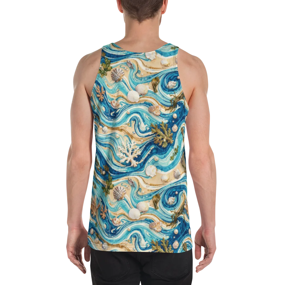 Azure Shoreline on Men's Tank Top — Back