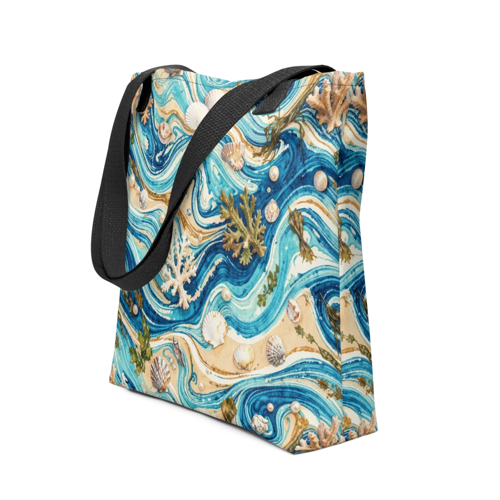 Azure Shoreline on Tote Bag — Front