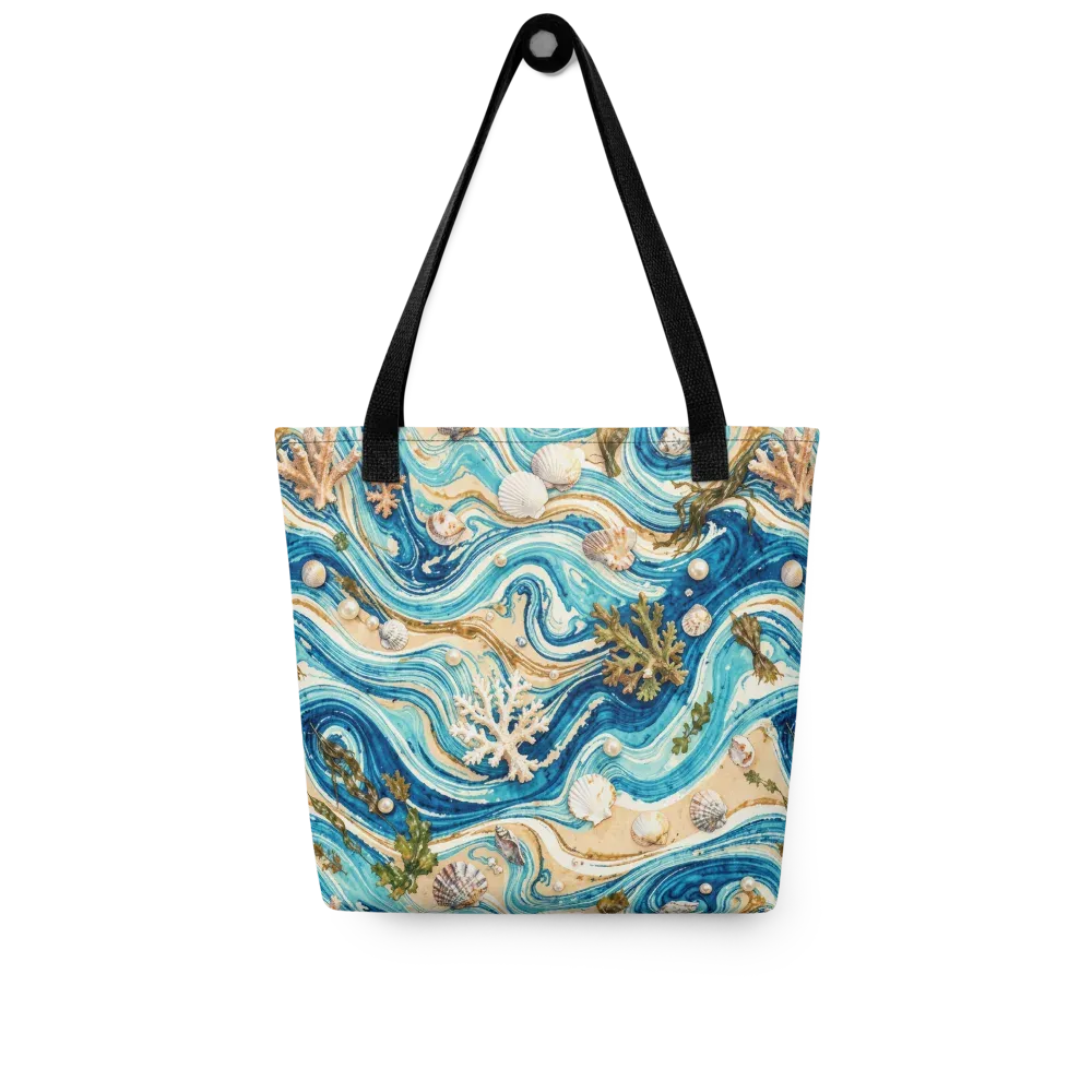 Azure Shoreline on Tote Bag — Front