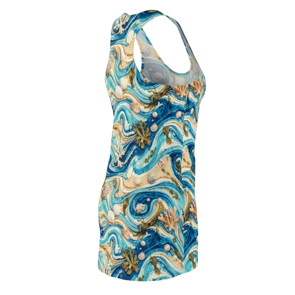 Azure Shoreline on Racerback Dress — Back Side