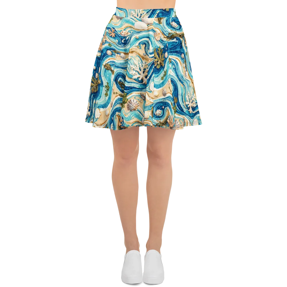 Azure Shoreline on Skater Skirt — Front