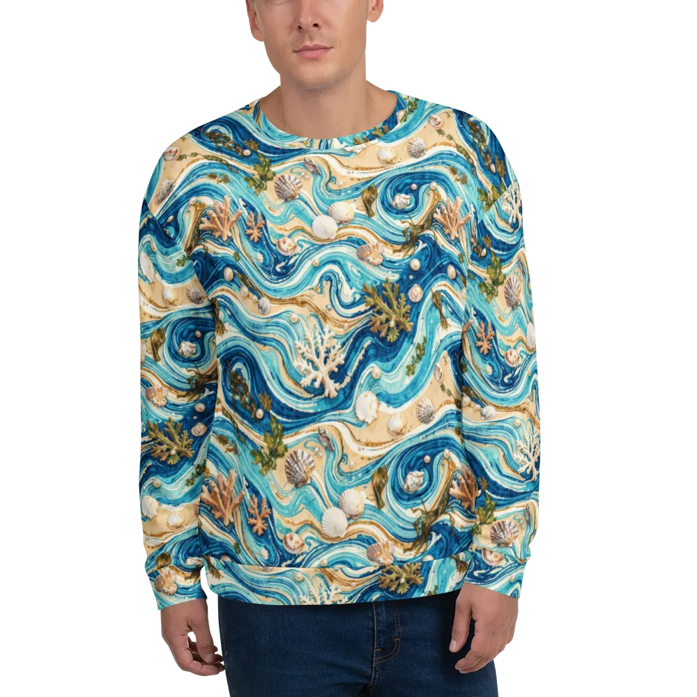 Azure Shoreline on Sweatshirt — Front