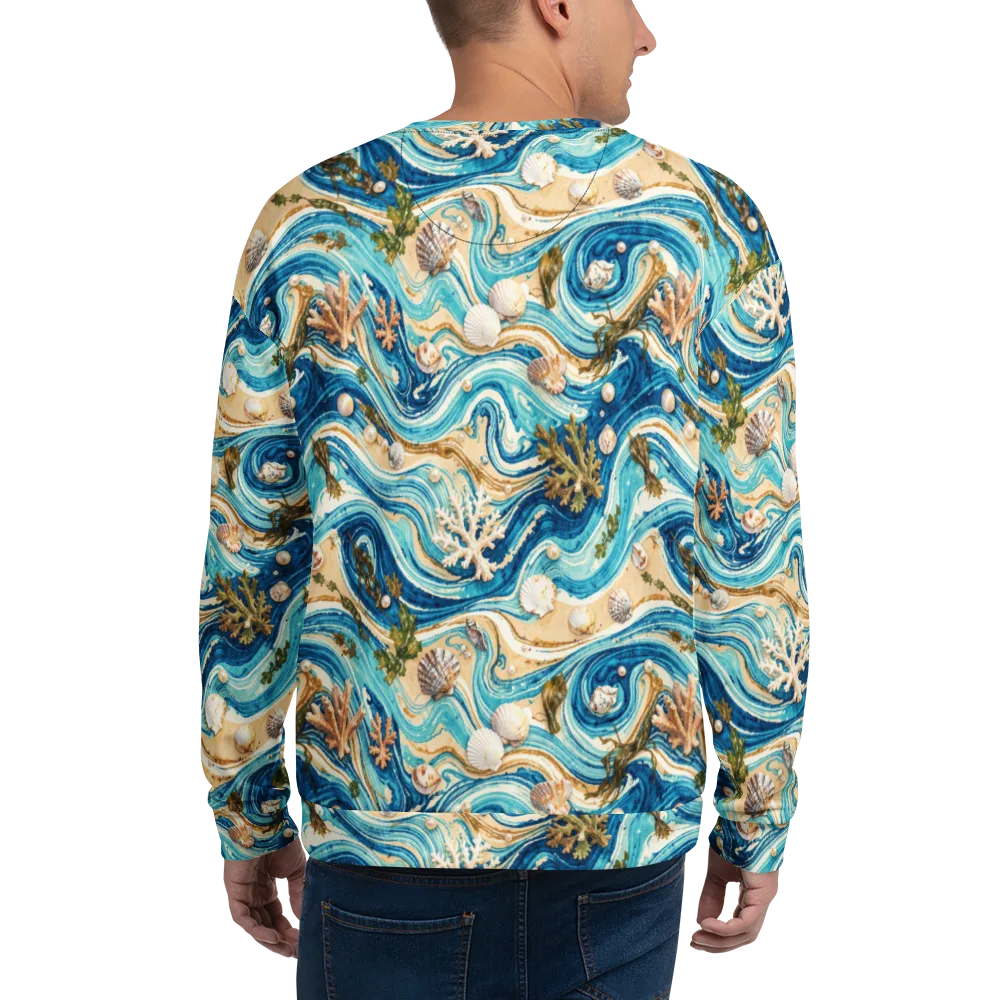 Azure Shoreline on Sweatshirt — Back